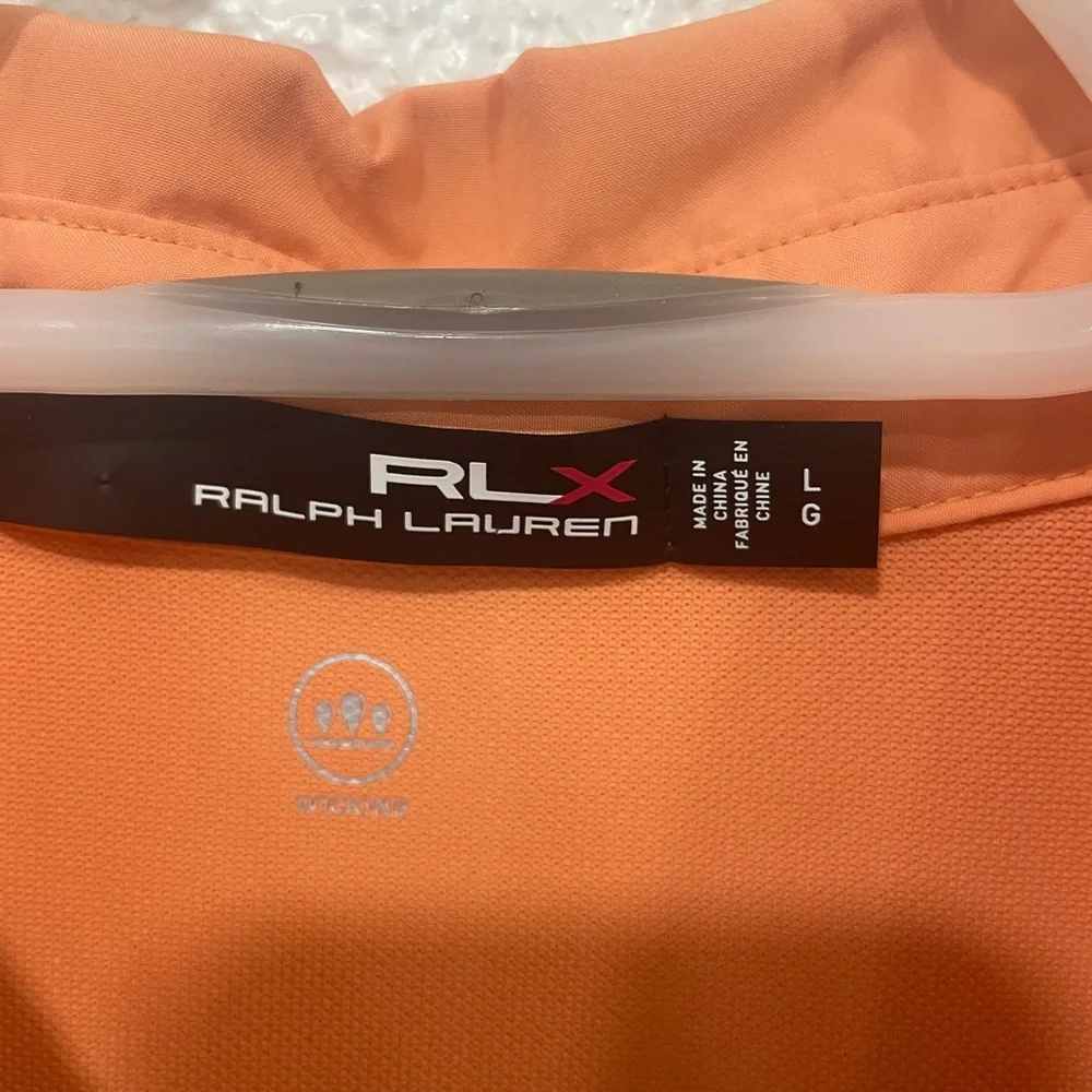 Polo Ralph Lauren RLX Short Sleeve Orange Shirt Mens Wicking Pocket Large